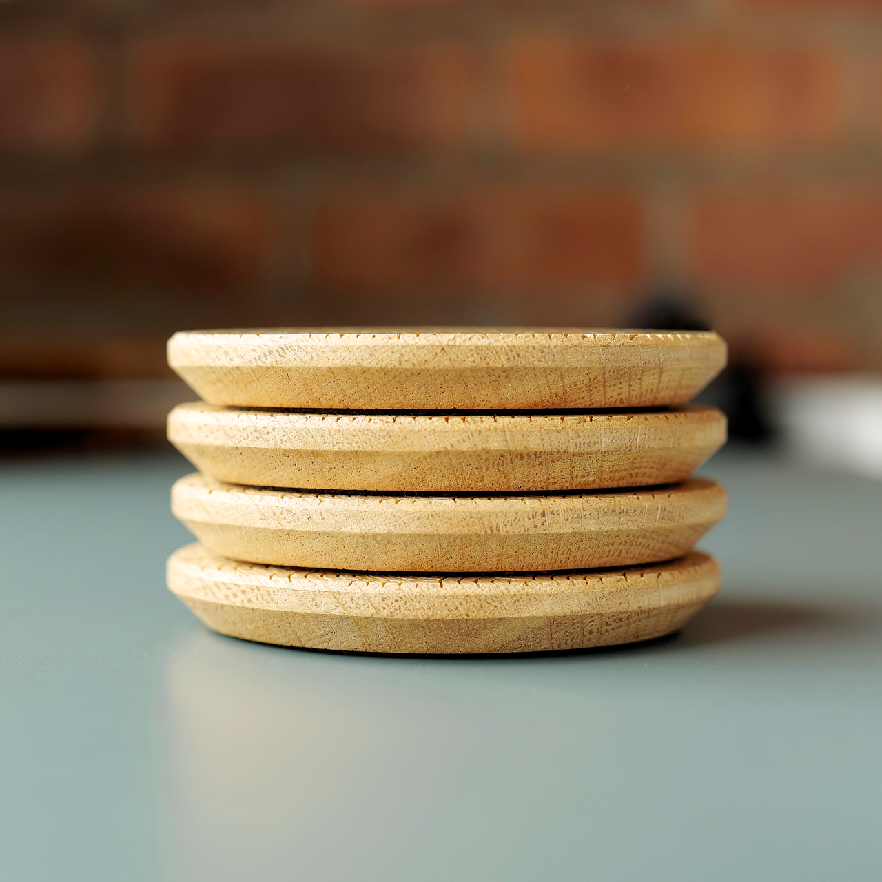 Seigaha Wave oak coasters