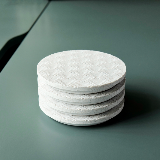 Hue Marble Seigaha Wave coasters