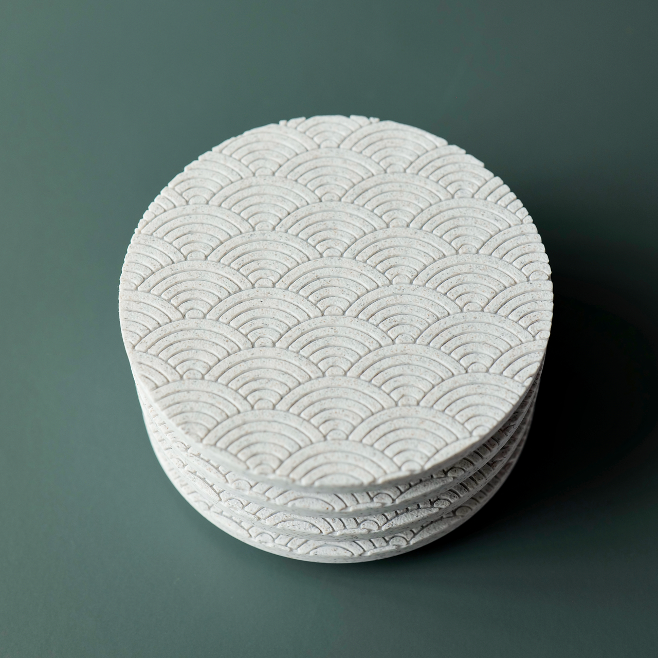 Hue Marble Seigaha Wave coasters