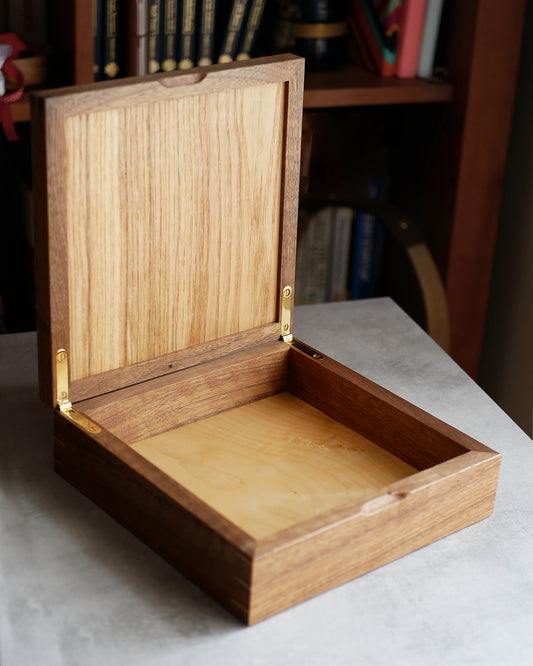 ‘Asa No Ha' Walnut Keepsake box