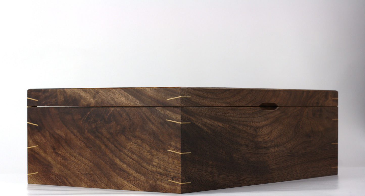 'Asa No Ha' Walnut Keepsake box Large -SOLD