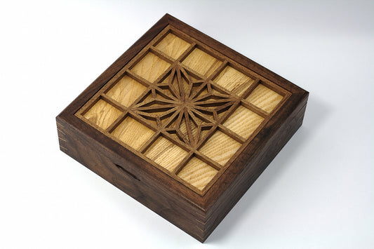 'Asa No Ha' Walnut Jewellery box - SOLD