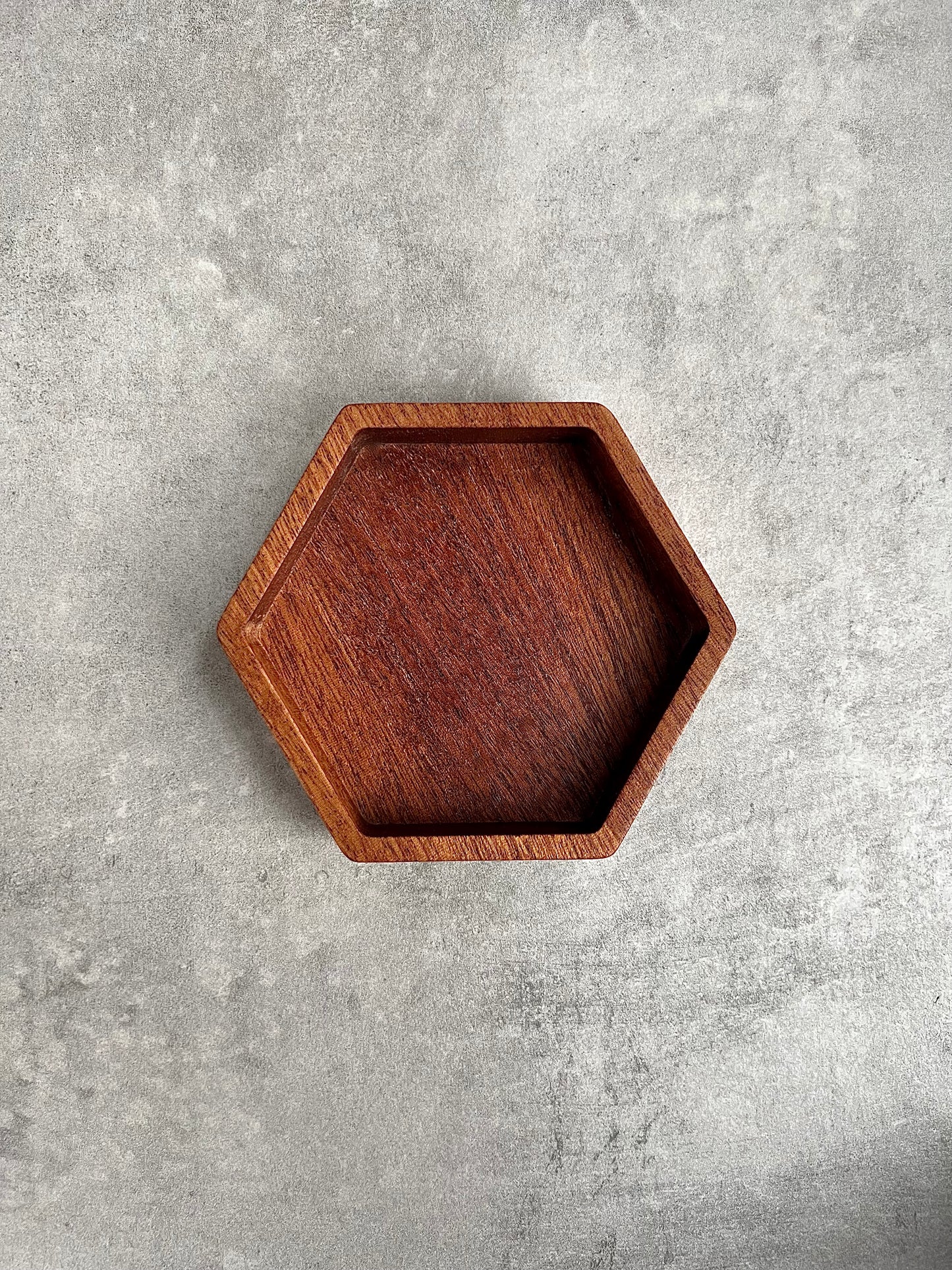 Wooden Oak Hexagon Tray