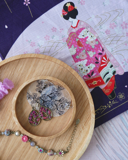 Wooden Oak Round Tray