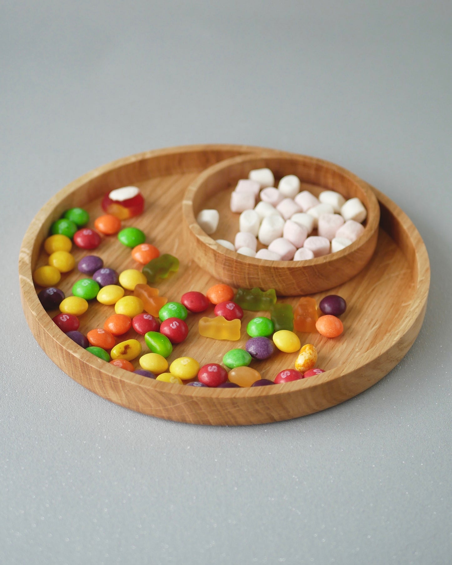 Wooden Oak Round Tray