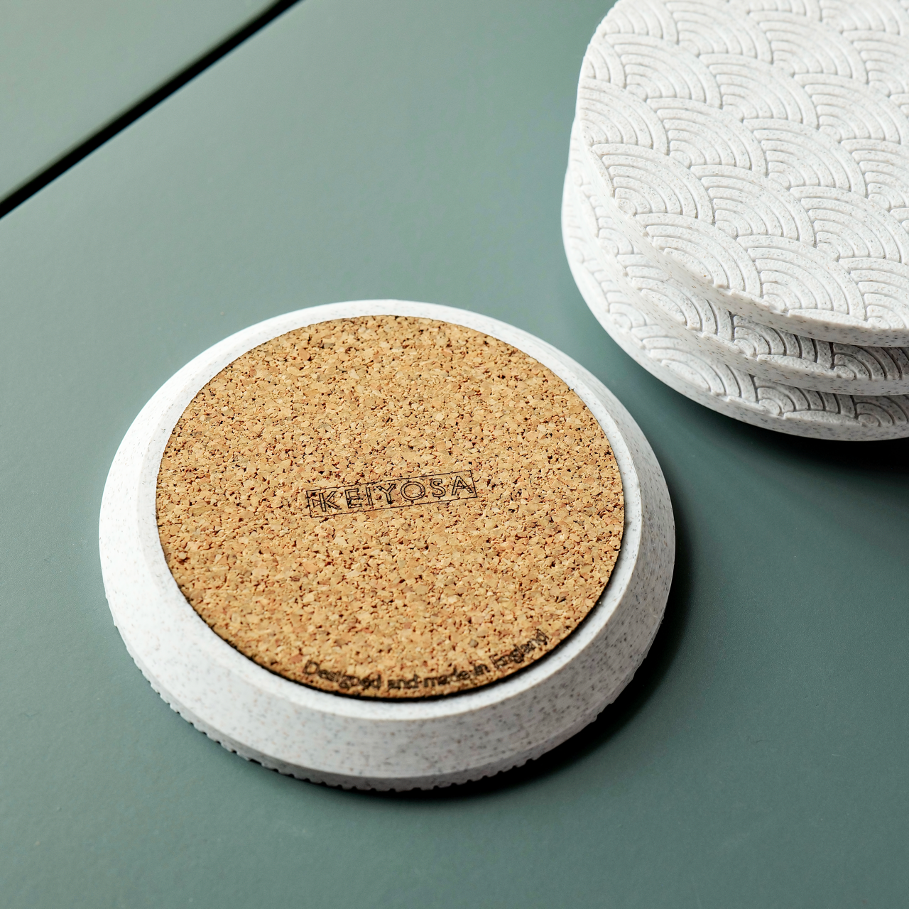 Hue Marble Seigaha Wave coasters
