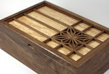 'Asa No Ha' Walnut Keepsake box Large -SOLD
