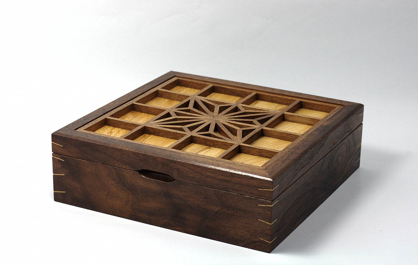 'Asa No Ha' Walnut Jewellery box - SOLD