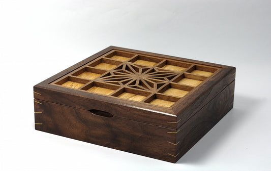 'Asa No Ha' Walnut Jewellery box - SOLD