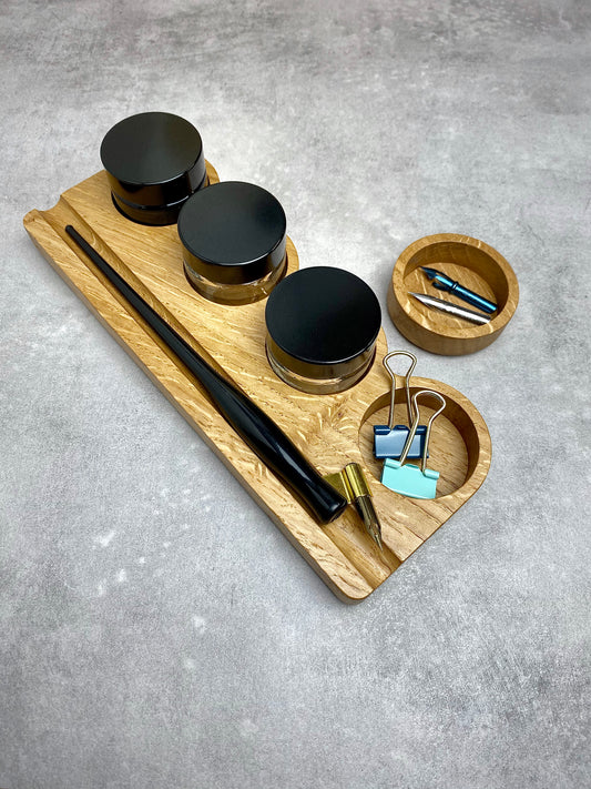 Calligraphy ink pot holder