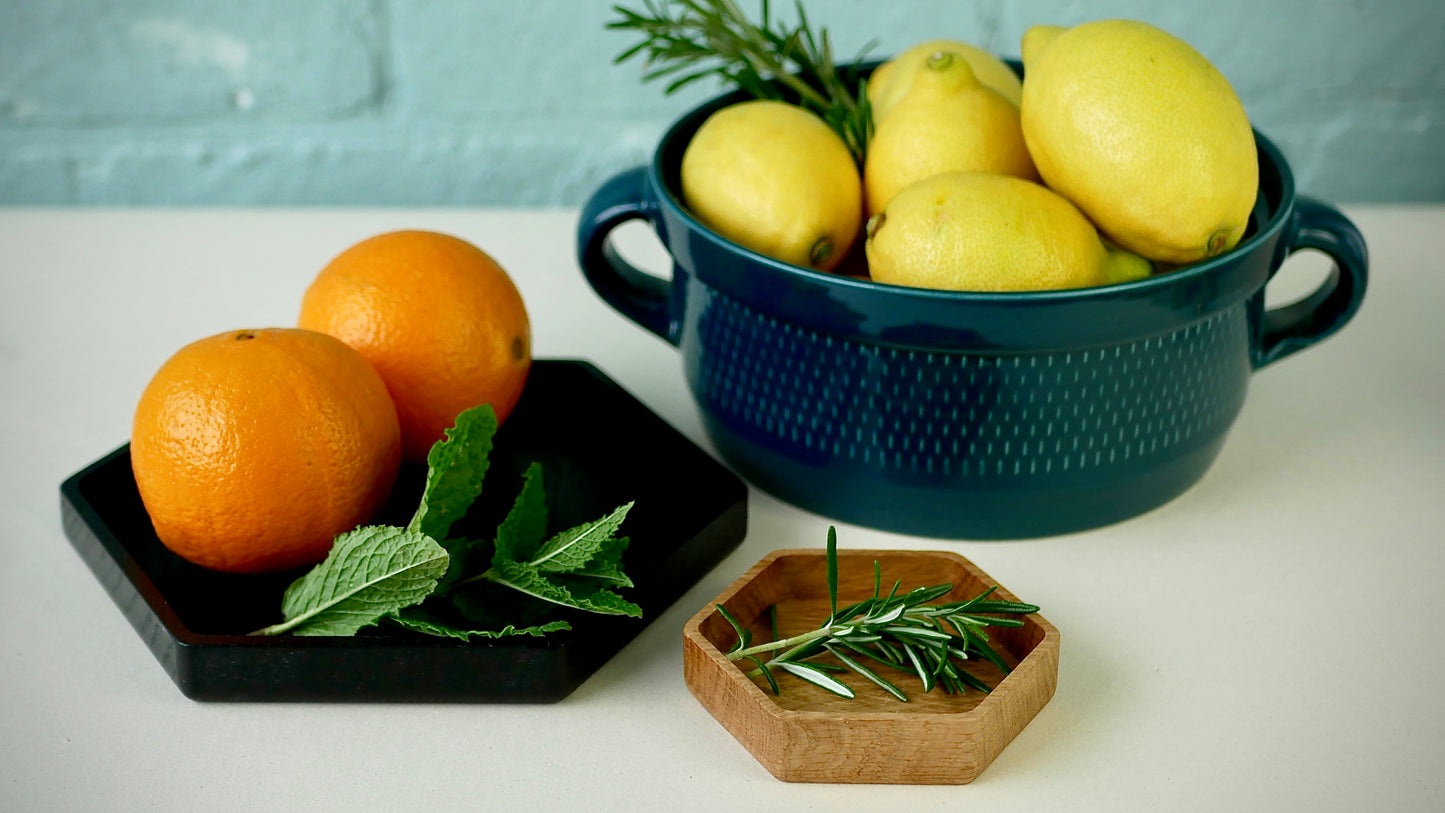 Wooden Oak Hexagon Tray
