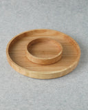 Wooden Oak Round Tray
