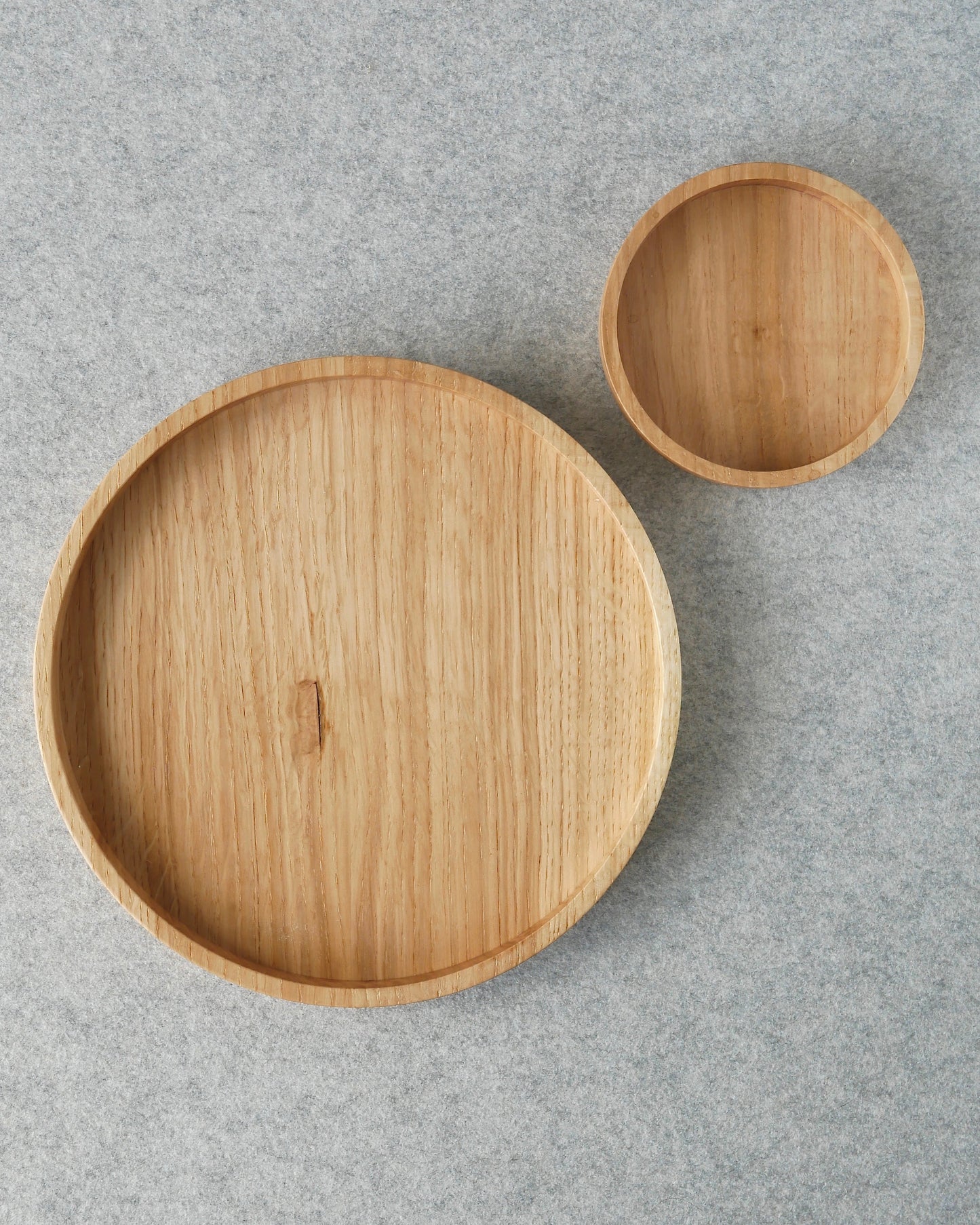 Wooden Oak Round Tray
