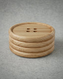 Wooden Oak Button Drink Coasters