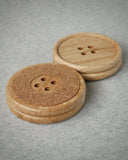 Wooden Oak Button Drink Coasters